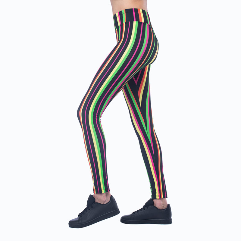 Lycra brown and black striped leggings - LoveLoud Milano