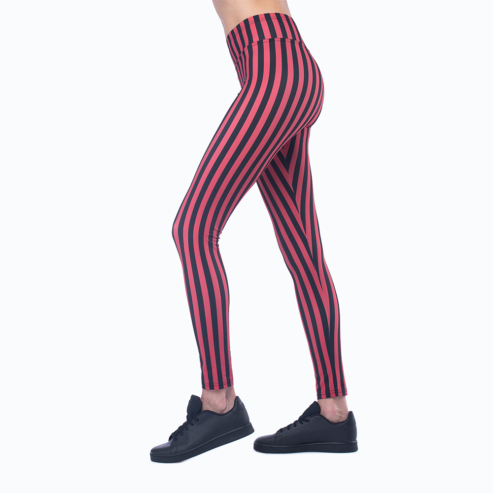 Striped black leggings hotsell