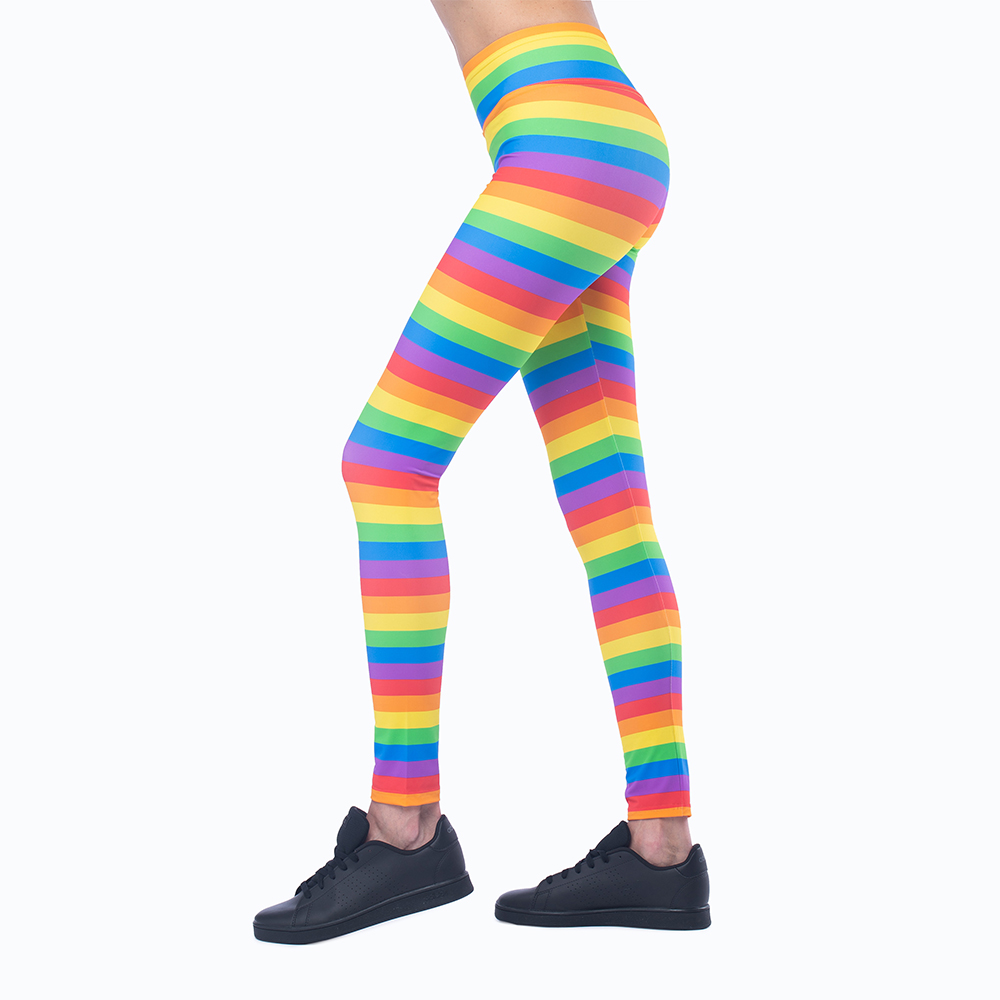 Colourful striped hotsell leggings